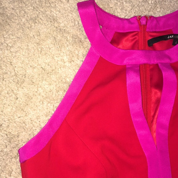 Jay Godfrey Halter Color Block Dress - Picture 4 of 9